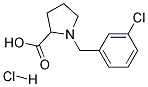 1-(3-CHLORO-BENZYL)-PYRROLIDINE-2-CARBOXYLIC ACID HYDROCHLORIDE Struktur