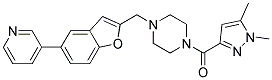 1-[(1,5-DIMETHYL-1H-PYRAZOL-3-YL)CARBONYL]-4-[(5-PYRIDIN-3-YL-1-BENZOFURAN-2-YL)METHYL]PIPERAZINE Struktur