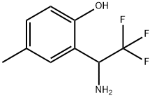 2-(1-AMINO-2,2,2-TRIFLUORO-ETHYL)-4-METHYL-PHENOL Struktur