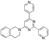 2-(2-PYRIDIN-3-YL-6-PYRIDIN-4-YLPYRIMIDIN-4-YL)-1,2,3,4-TETRAHYDROISOQUINOLINE Struktur