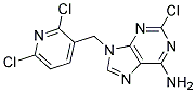 2-CHLORO-9-(2,6-DICHLORO-PYRIDIN-3-YLMETHYL)-9H-PURIN-6-YLAMINE Struktur