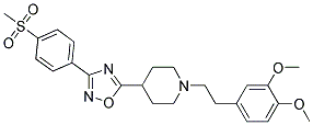 1-[2-(3,4-DIMETHOXYPHENYL)ETHYL]-4-(3-[4-(METHYLSULFONYL)PHENYL]-1,2,4-OXADIAZOL-5-YL)PIPERIDINE Struktur