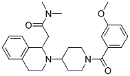 2-(2-[1-(3-METHOXYBENZOYL)PIPERIDIN-4-YL]-1,2,3,4-TETRAHYDROISOQUINOLIN-1-YL)-N,N-DIMETHYLACETAMIDE Struktur