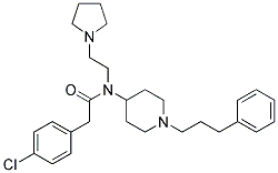 2-(4-CHLOROPHENYL)-N-[1-(3-PHENYLPROPYL)PIPERIDIN-4-YL]-N-(2-PYRROLIDIN-1-YLETHYL)ACETAMIDE Struktur