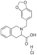 2-BENZO[1,3]DIOXOL-5-YLMETHYL-1,2,3,4-TETRAHYDRO-ISOQUINOLINE-3-CARBOXYLIC ACID HYDROCHLORIDE Struktur