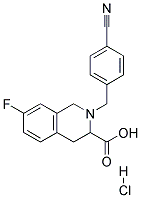 2-(4-CYANO-BENZYL)-7-FLUORO-1,2,3,4-TETRAHYDRO-ISOQUINOLINE-3-CARBOXYLIC ACID HYDROCHLORIDE Struktur