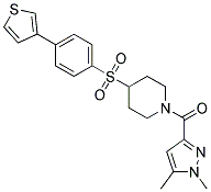 1-[(1,5-DIMETHYL-1H-PYRAZOL-3-YL)CARBONYL]-4-([4-(3-THIENYL)PHENYL]SULFONYL)PIPERIDINE Struktur