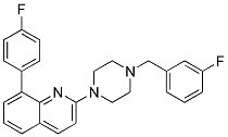 2-[4-(3-FLUOROBENZYL)PIPERAZIN-1-YL]-8-(4-FLUOROPHENYL)QUINOLINE Struktur