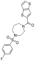 1-[(4-FLUOROPHENYL)SULFONYL]-4-(THIENO[3,2-B]THIEN-2-YLCARBONYL)-1,4-DIAZEPANE Struktur