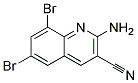 2-Amino-6,8-dibromoquinoline-3-carbonitrile Struktur