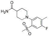 1-[4-Fluoro-5-methyl-2-(methylsulphonyl)phenyl]piperidine-4-carboxamide Struktur