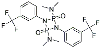 2,4-bis(dimethylamino)-1,3-bis[3-(trifluoromethyl)phenyl]-1,3,2lambda~5~,4lambda~5~-diazadiphosphetane-2,4-dione Struktur