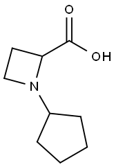 1-Cyclopentylazetidine-2-carboxylic acid Struktur