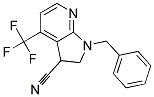 1-BENZYL-4-TRIFLUOROMETHYL-2,3-DIHYDRO-1H-PYRROLO[2,3-B]PYRIDINE-3-CARBONITRILE Struktur