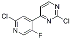 2-Chloro-4-(2-chloro-5-fluoro-pyridin-4-yl)-pyrimidine Struktur