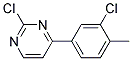 2-Chloro-4-(3-chloro-4-methyl-phenyl)-pyrimidine Struktur