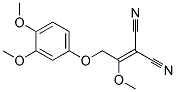 [2-(3,4-dimethoxyphenoxy)-1-methoxyethylidene]propanedinitrile Struktur