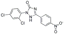 2-(2,4-Dichlorophenyl)-1,2-dihydro-5-(4-nitrophenyl)-3H-1,2,4-triazol-3-one Struktur