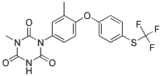 1-METHYL-3-[3-METHYL-4-(4-TRIFLUOROMETHYL-SULFANYL-PHENOXY)-PHENYL]-[1,3,5]TRIAZINANE-2,4,6-TRIONE Struktur