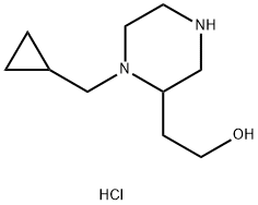 2-[1-(CYCLOPROPYLMETHYL)-2-PIPERAZINYL]-1-ETHANOLDIHYDROCHLORIDE Struktur