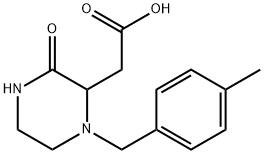 2-[1-(4-METHYLBENZYL)-3-OXO-2-PIPERAZINYL]-ACETIC ACID Struktur