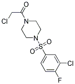 1-(CHLOROACETYL)-4-[(3-CHLORO-4-FLUOROPHENYL)SULFONYL]PIPERAZINE Struktur