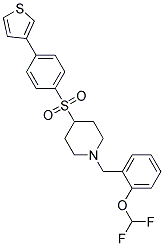 1-[2-(DIFLUOROMETHOXY)BENZYL]-4-([4-(3-THIENYL)PHENYL]SULFONYL)PIPERIDINE Struktur