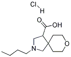 2-BUTYL-8-OXA-2-AZA-SPIRO[4.5]DECANE-4-CARBOXYLIC ACID HYDROCHLORIDE Struktur