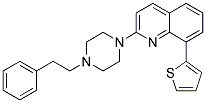 2-[4-(2-PHENYLETHYL)PIPERAZIN-1-YL]-8-(2-THIENYL)QUINOLINE Struktur