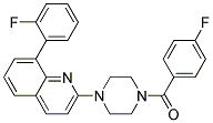 2-[4-(4-FLUOROBENZOYL)PIPERAZIN-1-YL]-8-(2-FLUOROPHENYL)QUINOLINE Struktur