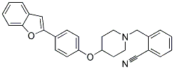 2-((4-[4-(1-BENZOFURAN-2-YL)PHENOXY]PIPERIDIN-1-YL)METHYL)BENZONITRILE Struktur