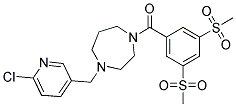 1-[3,5-BIS(METHYLSULFONYL)BENZOYL]-4-[(6-CHLOROPYRIDIN-3-YL)METHYL]-1,4-DIAZEPANE Struktur