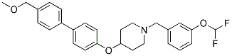 1-[3-(DIFLUOROMETHOXY)BENZYL]-4-([4'-(METHOXYMETHYL)BIPHENYL-4-YL]OXY)PIPERIDINE Struktur