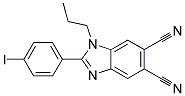 2-(4-IODO-PHENYL)-1-PROPYL-1H-BENZOIMIDAZOLE-5,6-DICARBONITRILE Struktur