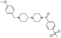 1-[1-(4-METHOXYBENZYL)PIPERIDIN-4-YL]-4-[4-(METHYLSULFONYL)BENZOYL]PIPERAZINE Struktur