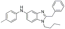 (2-BENZYL-1-BUTYL-1H-BENZOIMIDAZOL-5-YL)-P-TOLYL-AMINE Struktur