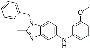 (1-BENZYL-2-METHYL-1H-BENZOIMIDAZOL-5-YL)-(3-METHOXY-PHENYL)-AMINE Struktur