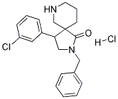 2-BENZYL-4-(3-CHLOROPHENYL)-2,7-DIAZASPIRO[4.5]DECAN-1-ONE HYDROCHLORIDE Struktur