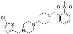 1-[(5-CHLORO-2-THIENYL)METHYL]-4-(1-[2-(METHYLSULFONYL)BENZYL]PIPERIDIN-4-YL)PIPERAZINE Struktur