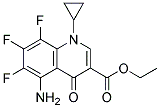 1-CYCLOPROPYL-5-AMINO-6,7,8-TRIFLUORO-1,4-DIHYDRO-4-OXO-3-QUINOLINECARBOXYLIC ACID ETHYL ESTER Struktur