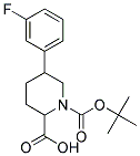 1-(TERT-BUTOXYCARBONYL)-5-(3-FLUOROPHENYL)PIPERIDINE-2-CARBOXYLIC ACID Struktur