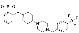 1-(1-[2-(METHYLSULFONYL)BENZYL]PIPERIDIN-4-YL)-4-[4-(TRIFLUOROMETHYL)BENZYL]PIPERAZINE Struktur