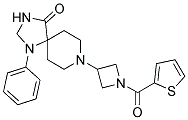 1-PHENYL-8-[1-(2-THIENYLCARBONYL)AZETIDIN-3-YL]-1,3,8-TRIAZASPIRO[4.5]DECAN-4-ONE Struktur