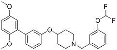 1-[3-(DIFLUOROMETHOXY)BENZYL]-4-[(2',5'-DIMETHOXYBIPHENYL-3-YL)OXY]PIPERIDINE Struktur