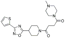 1-[1,4-DIOXO-4-(4-(3-(THIEN-2-YL)-1,2,4-OXADIAZOL-5-YL)PIPERIDIN-1-YL)BUTYL]-4-METHYLPIPERAZINE Struktur