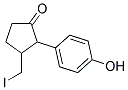 2-(4-HYDROXY-PHENYL)-3-IODOMETHYL-CYCLOPENTANONE Struktur