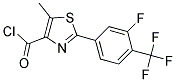 2-(3-FLUORO-4-TRIFLUOROMETHYL-PHENYL)-5-METHYL-THIAZOLE-4-CARBONYL CHLORIDE Struktur