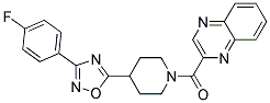 2-((4-[3-(4-FLUOROPHENYL)-1,2,4-OXADIAZOL-5-YL]PIPERIDIN-1-YL)CARBONYL)QUINOXALINE Struktur