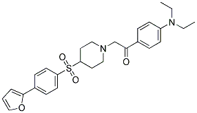 1-[4-(DIETHYLAMINO)PHENYL]-2-(4-([4-(2-FURYL)PHENYL]SULFONYL)PIPERIDIN-1-YL)ETHANONE Struktur