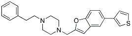 1-(2-PHENYLETHYL)-4-([5-(3-THIENYL)-1-BENZOFURAN-2-YL]METHYL)PIPERAZINE Struktur